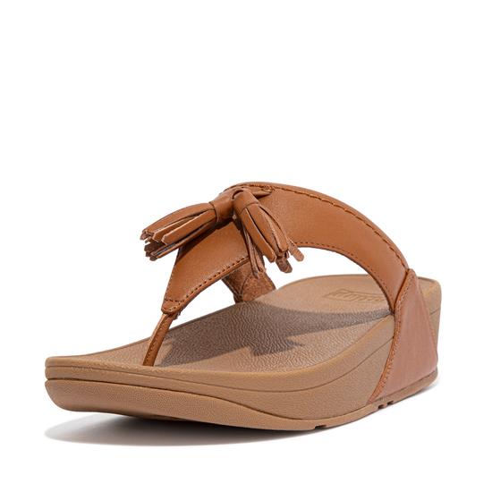Lulu Tassel Leather Toe-Post Sandals