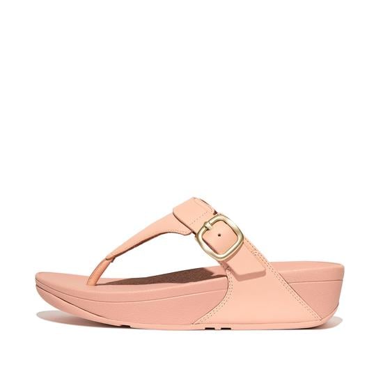 Lulu Adjustable Leather Toe-Post Sandals