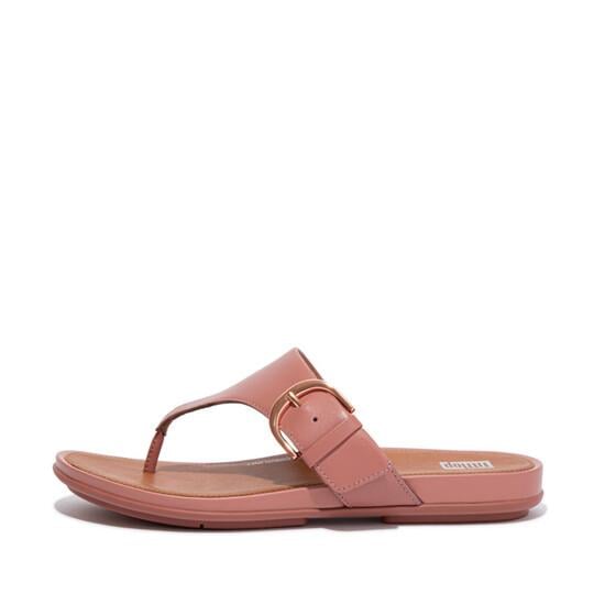 Buckle Leather Toe Post Sandals