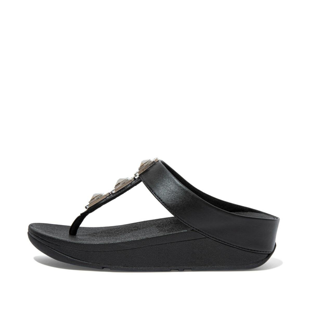 Buy Lulu Lasercrystal Leather Toe-Post Sandals Online | SKU:  228-248-52-3-Metro Shoes
