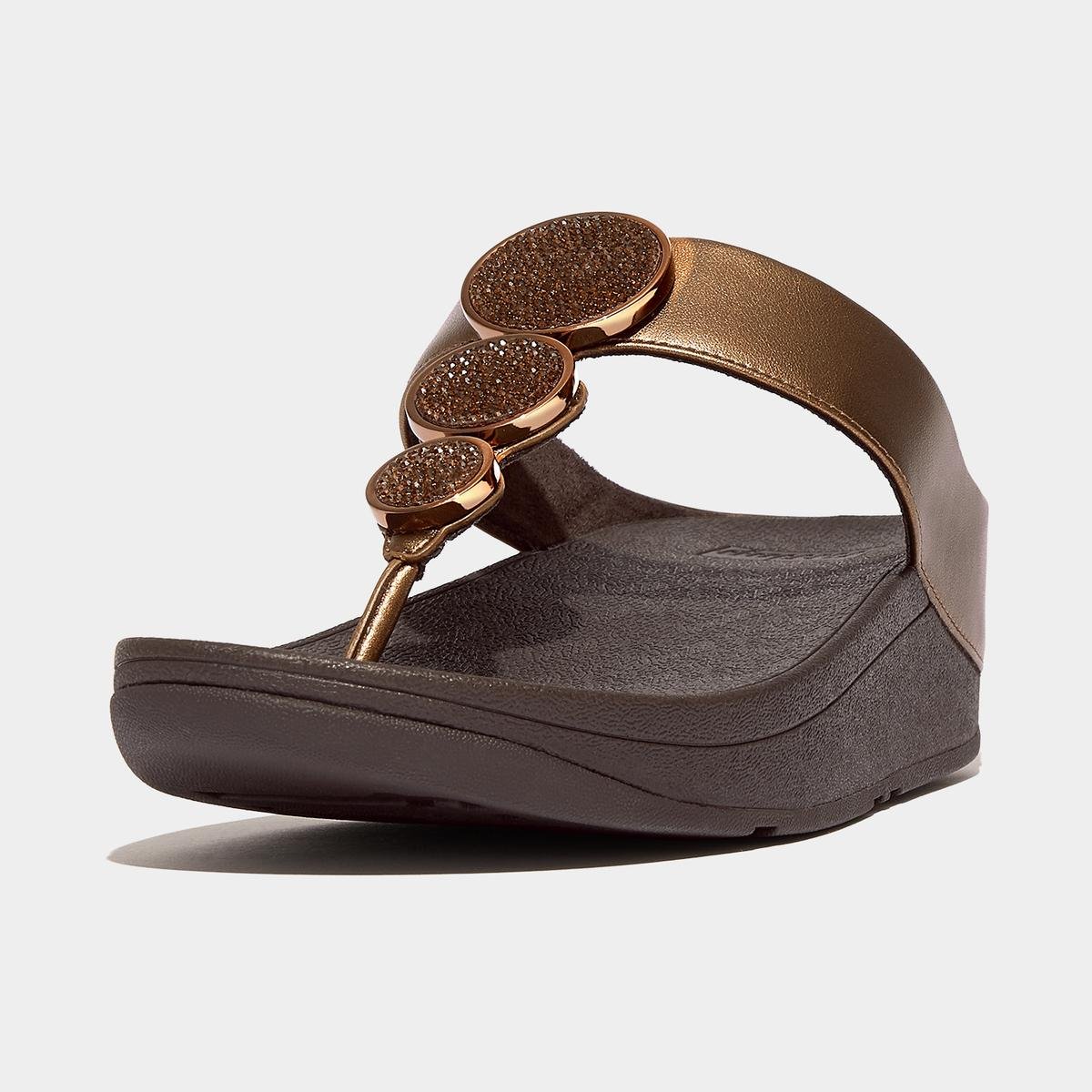 Buy Fitflop Halo Bead Circle Metallic Toe Post Sandals Online SKU 228 367 46 3 Metro Shoes