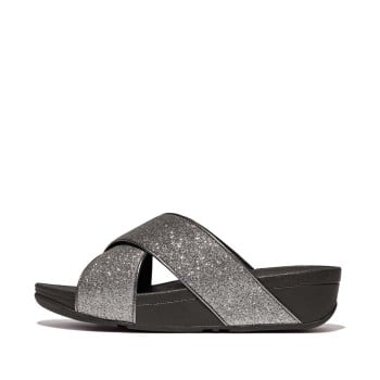Fitflop Lulu Glitterdust Cross Slides(SKU: 228-400-14-3)