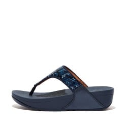 Lulu Sequined Toe-Post Sandals
