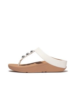 Fitflop Fino Mirror-Dome Leather Toe-Post Sandals(SKU: 228-403-16-3)