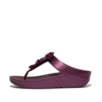 Fitflop Rumba Starburst-Bead Metallic Toe-Post Sandals(SKU: 228-409-58-4)