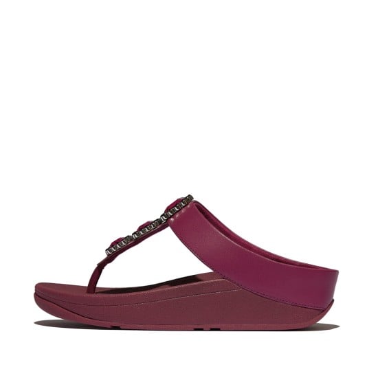 Fino Crystal-Jewel Toe-Post Sandals