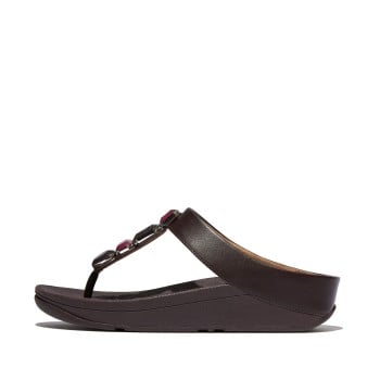 Fitflop Fino Multi-Stone Leather Toe-Post Sandals(SKU: 228-416-26-3)
