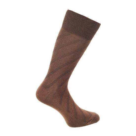 Davinchi Brown Mens Socks Full Length