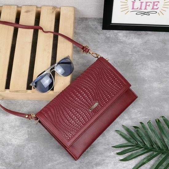 Women Maroon Clutch