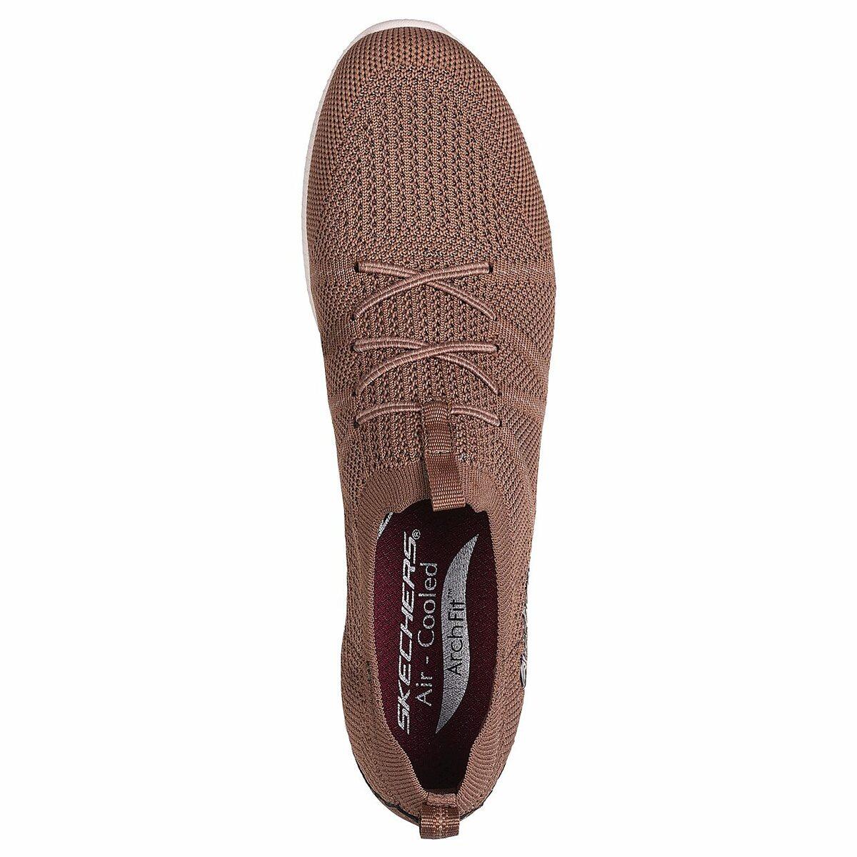 Brown womens skechers best sale