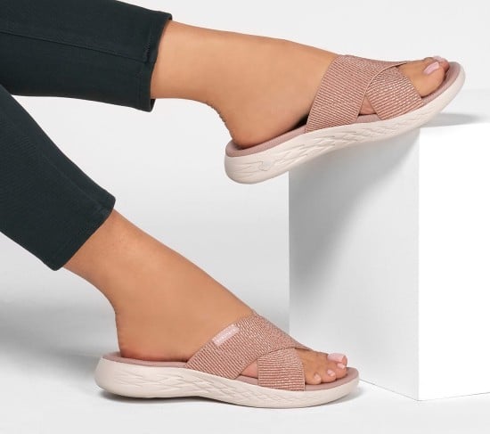 Women Rose-gold Casual Slip Ons