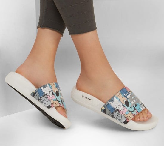 Women White-multi Casual Slip Ons
