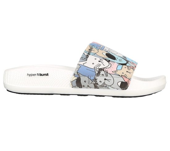 Women White-multi Casual Slip Ons