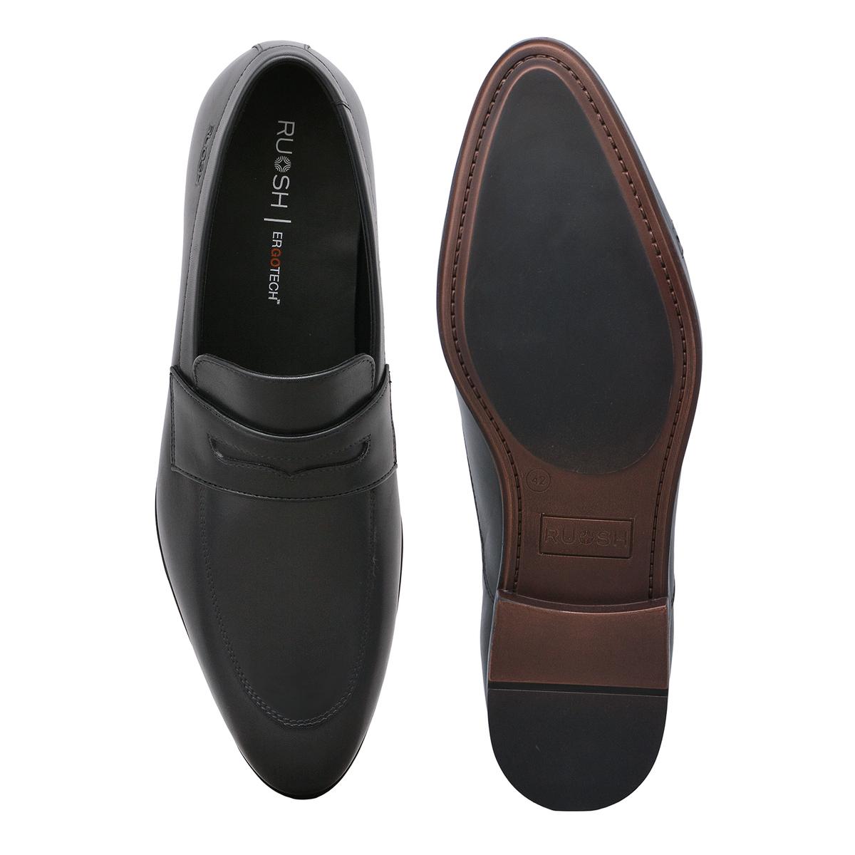 Buy Ruosh Men Black Formal Moccasin Online SKU 248 10460 11 40 Metro Shoes