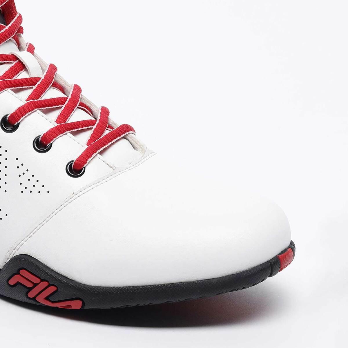 Fila white red shoes hotsell