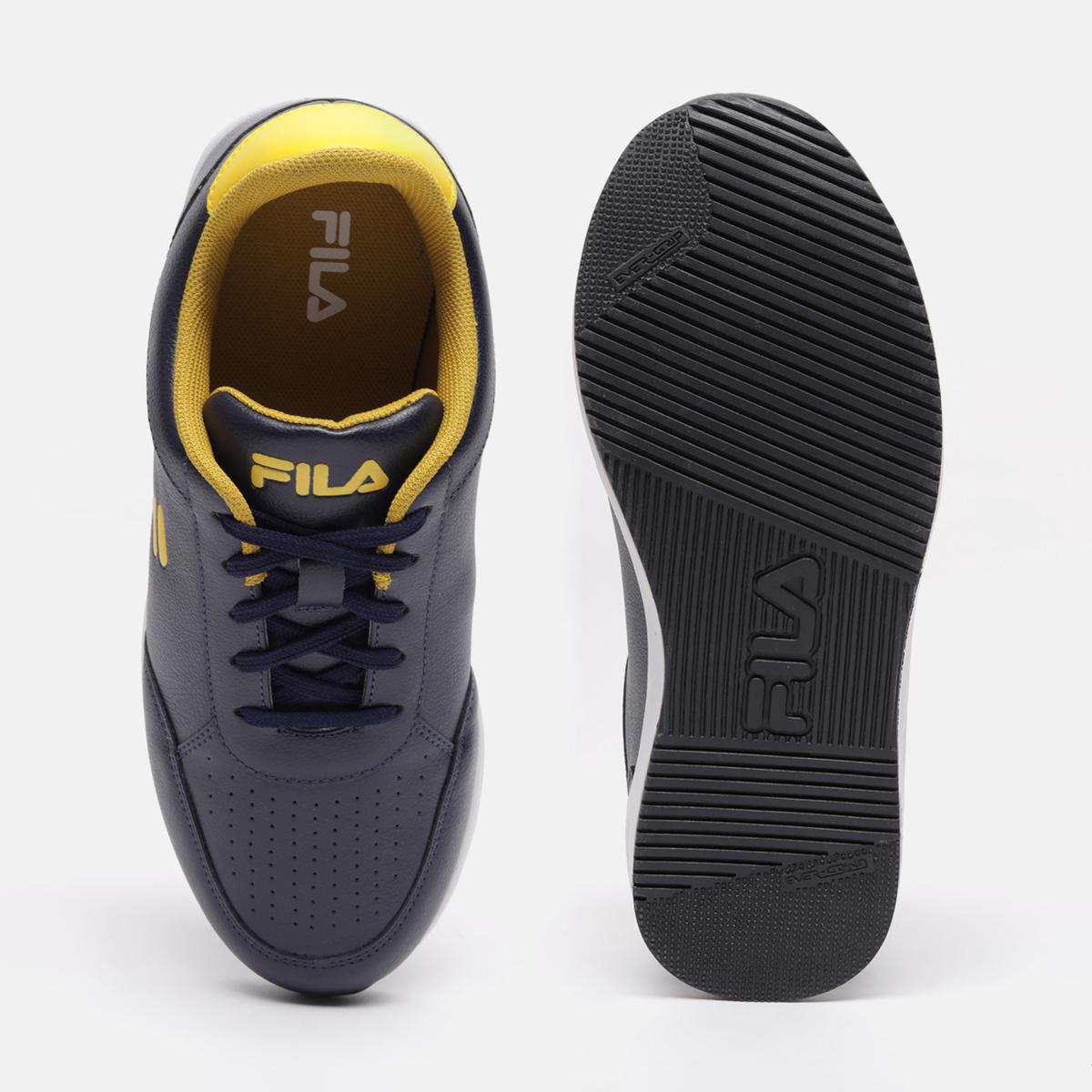 Fila black yellow sale shoes