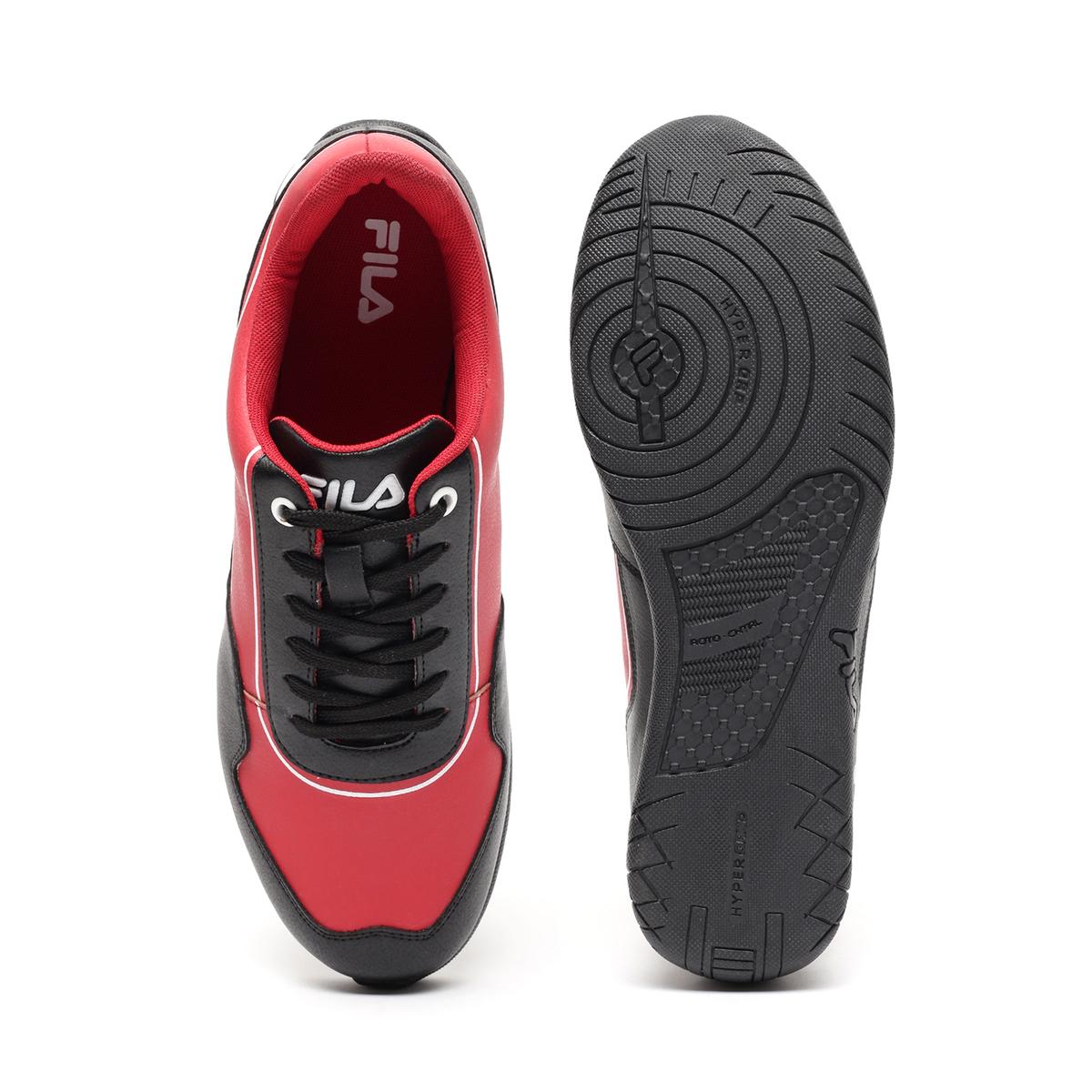 Fila black and red shoes best sale