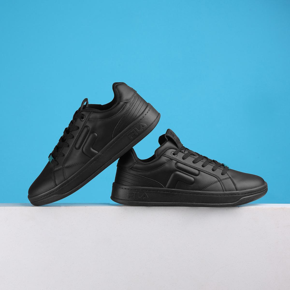 Fila mens shoes black best sale