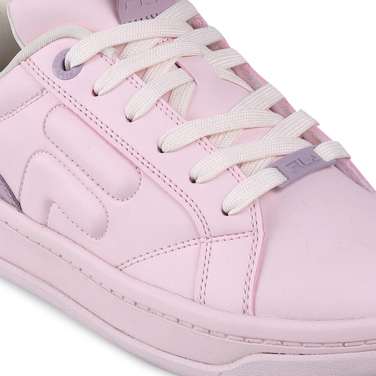 Fila shoes womens pink and white best sale