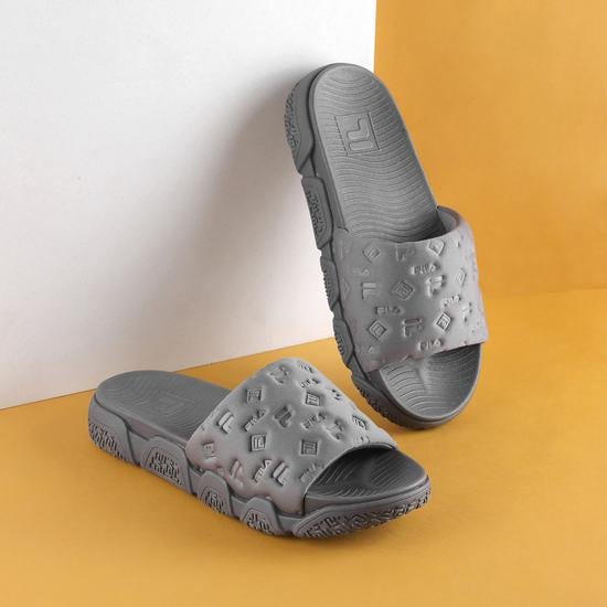 Men Grey Casual Slippers