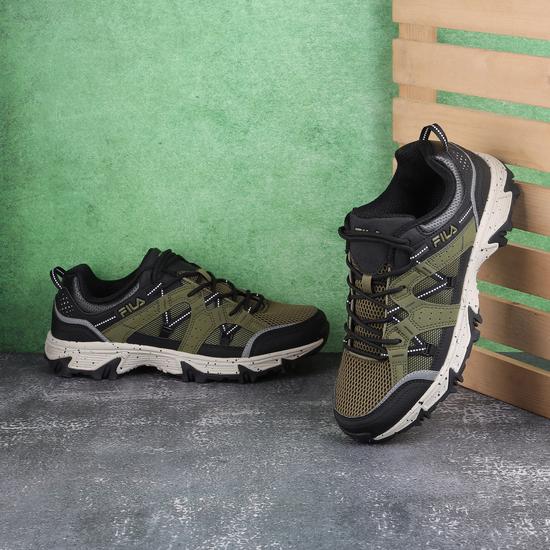 Men Avocado-Black Sports Walking Shoes