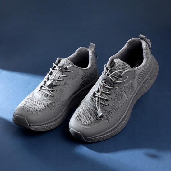 Men Grey Sports Walking Shoes