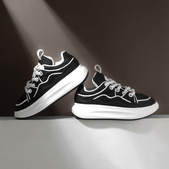 Women Black Sports Sneakers