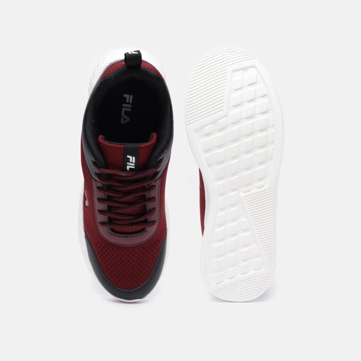 Burgundy fila outlet shoes