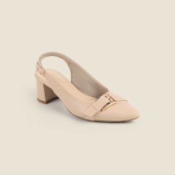 Women Beige Formal Sandals