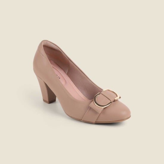 Women Peach Formal Pumps
