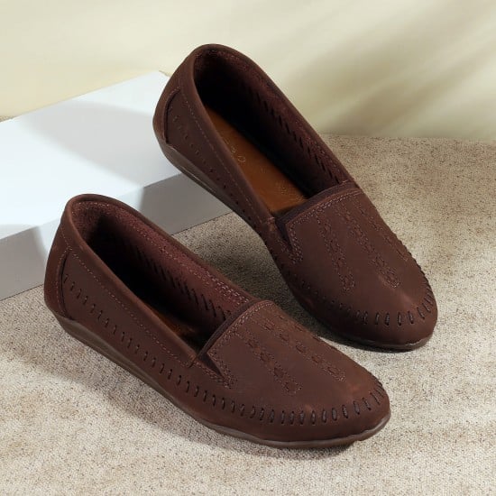 Women Brown Casual Ballerinas