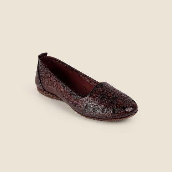 Women Maroon Casual Ballerinas