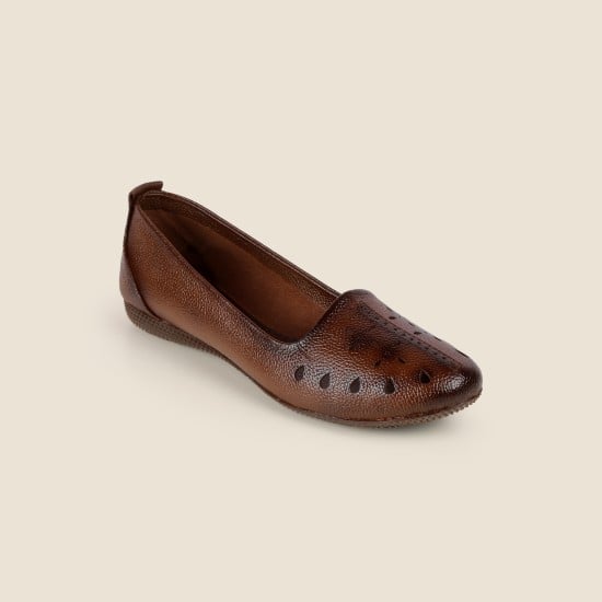 Women Rust Casual Ballerinas