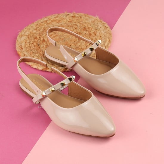 Women Beige Formal Sandals