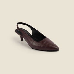 Women Maroon Formal Sandals