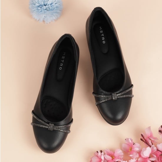 Women Black Casual Ballerinas