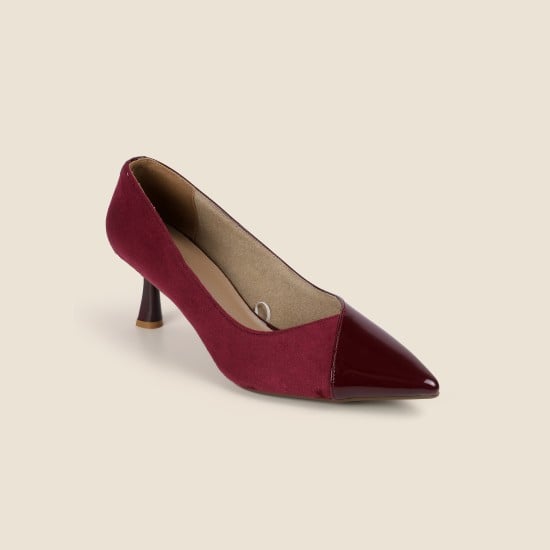 Women Maroon Party Pumps