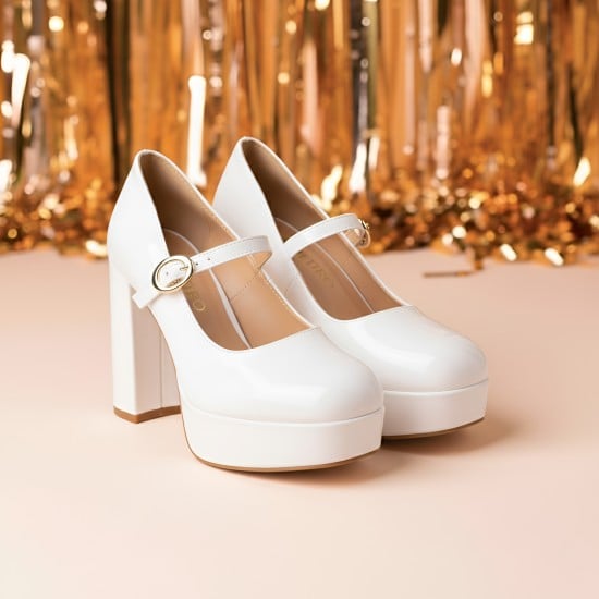 Women White Party Pumps