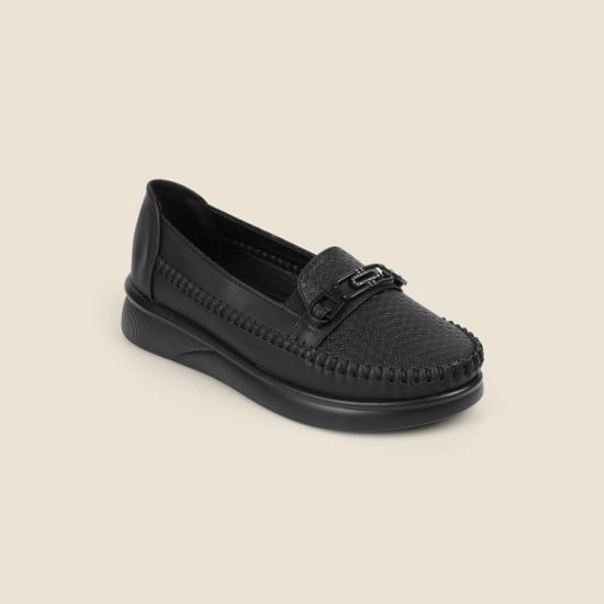 Women Black Casual Loafers