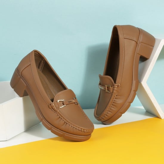 Women Tan Casual Loafers