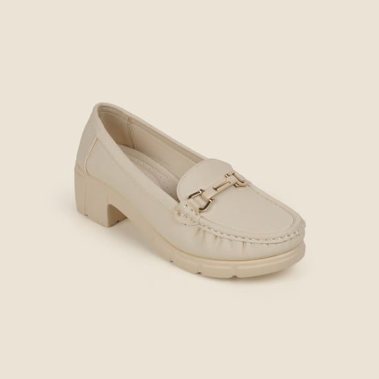 Women Beige Casual Loafers