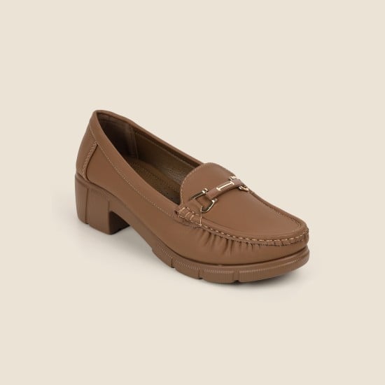 Women Tan Casual Loafers