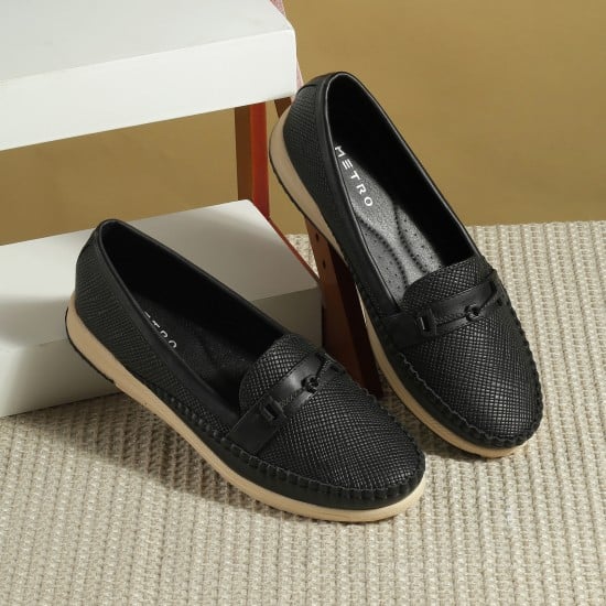 Women Black Casual Loafers