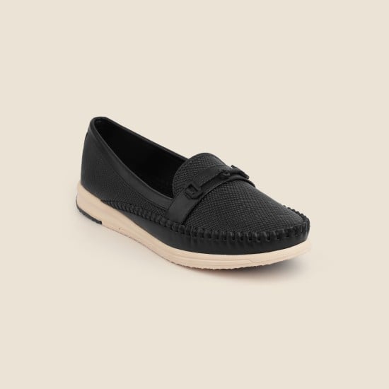 Women Black Casual Loafers