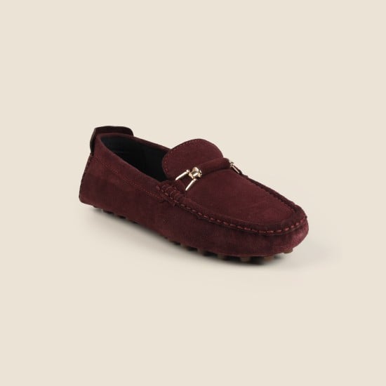 Women Maroon Casual Loafers