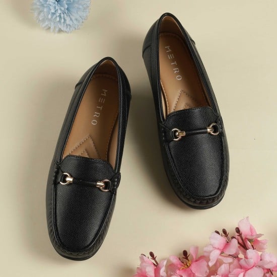 Women Black Casual Loafers