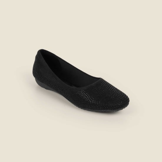 Women Black Casual Ballerinas