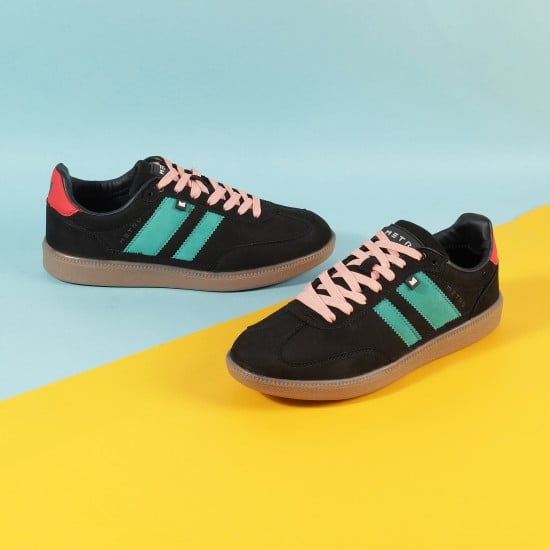 Women Black Casual Sneakers