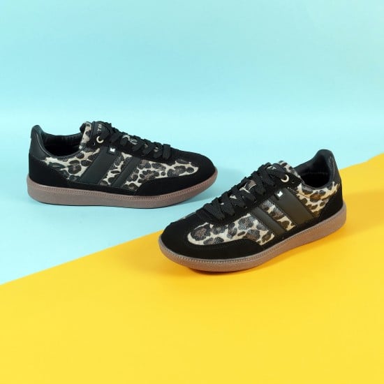 Women Black Casual Sneakers