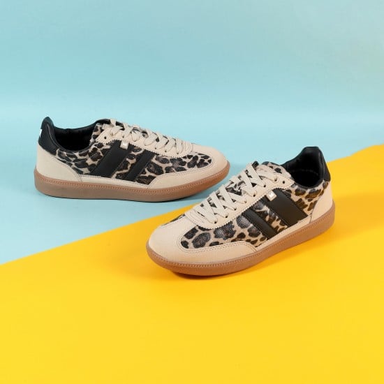 Women Beige Casual Sneakers